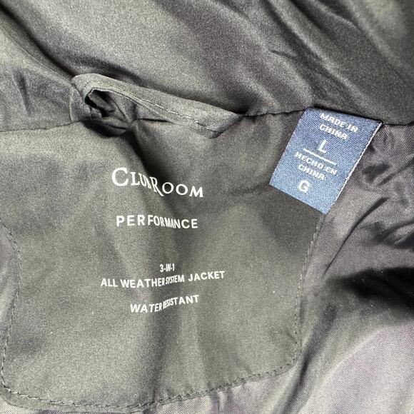 Club Room Mens 3-In-1 Hooded Colorblock Water-Resistant Jacket Navy Blue Large - Picture 5 of 6